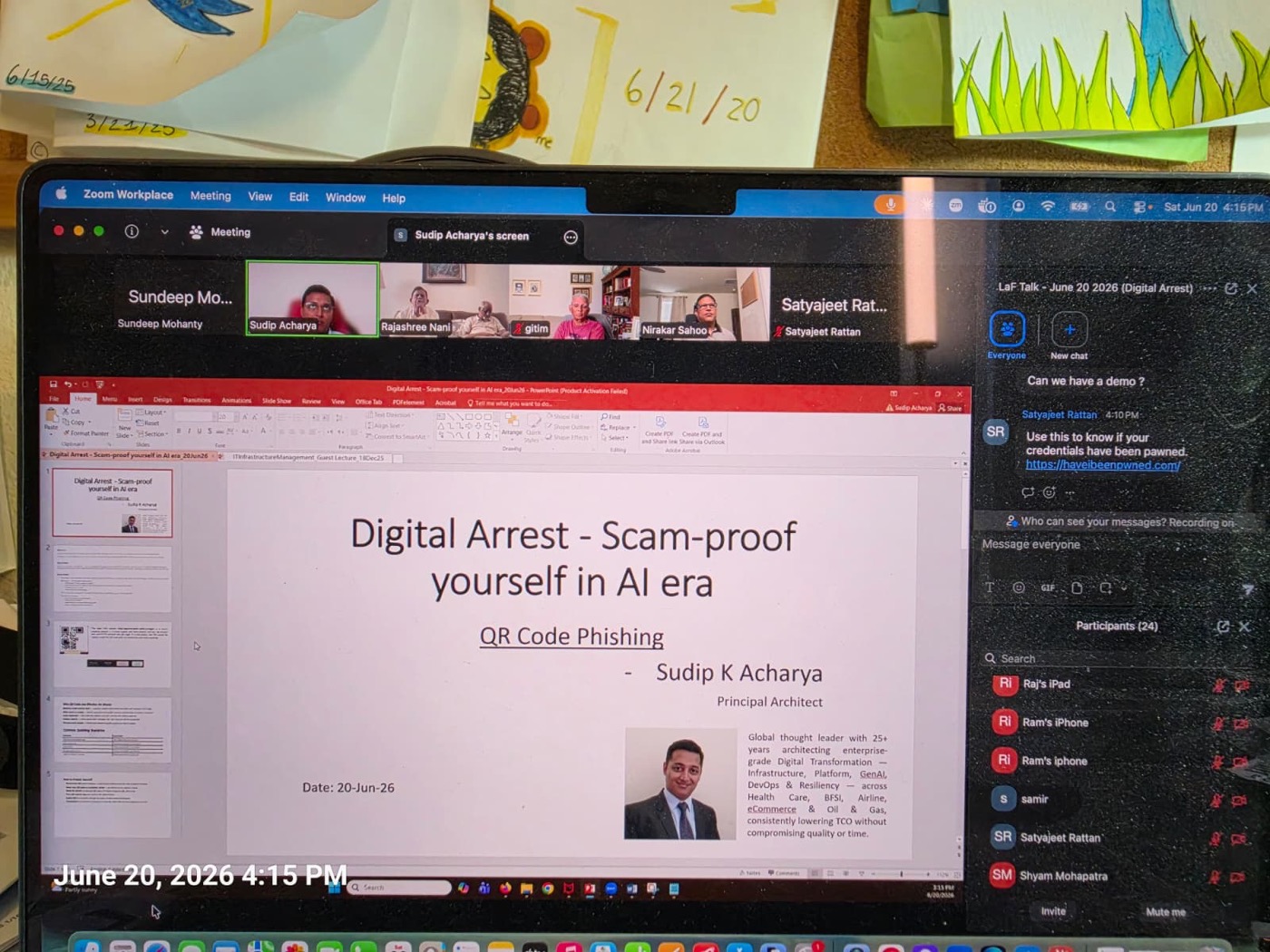 QR code phishing presentation during Digital Arrest talk